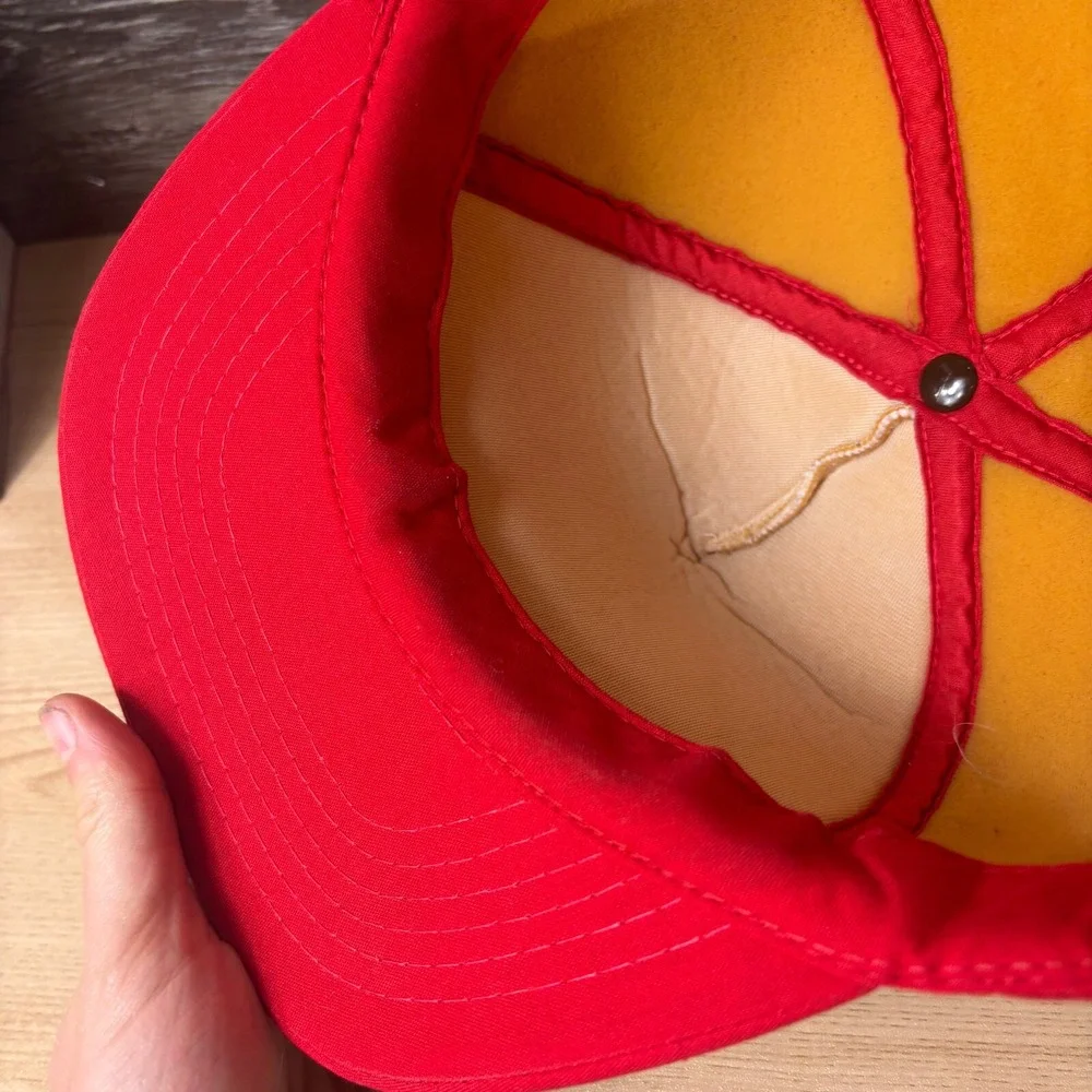 Vintage Marlin Hat Cap Snapback Red Trucker‎ All Foam Adjustable